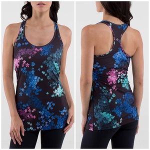 Lululemon Cool Racerback Black Petal Pop Tank 0 2
